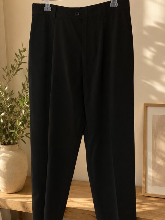 Kenneth Cole Other - Kenneth Cole Black Flat Front Dress Pants Tailored Career Office Trousers